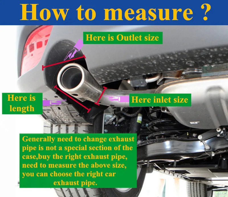 Universal Stainless Steel Exhaust Car Muffler Tail Throat Modification for E90 W222 Pipe Car Modification Accessory