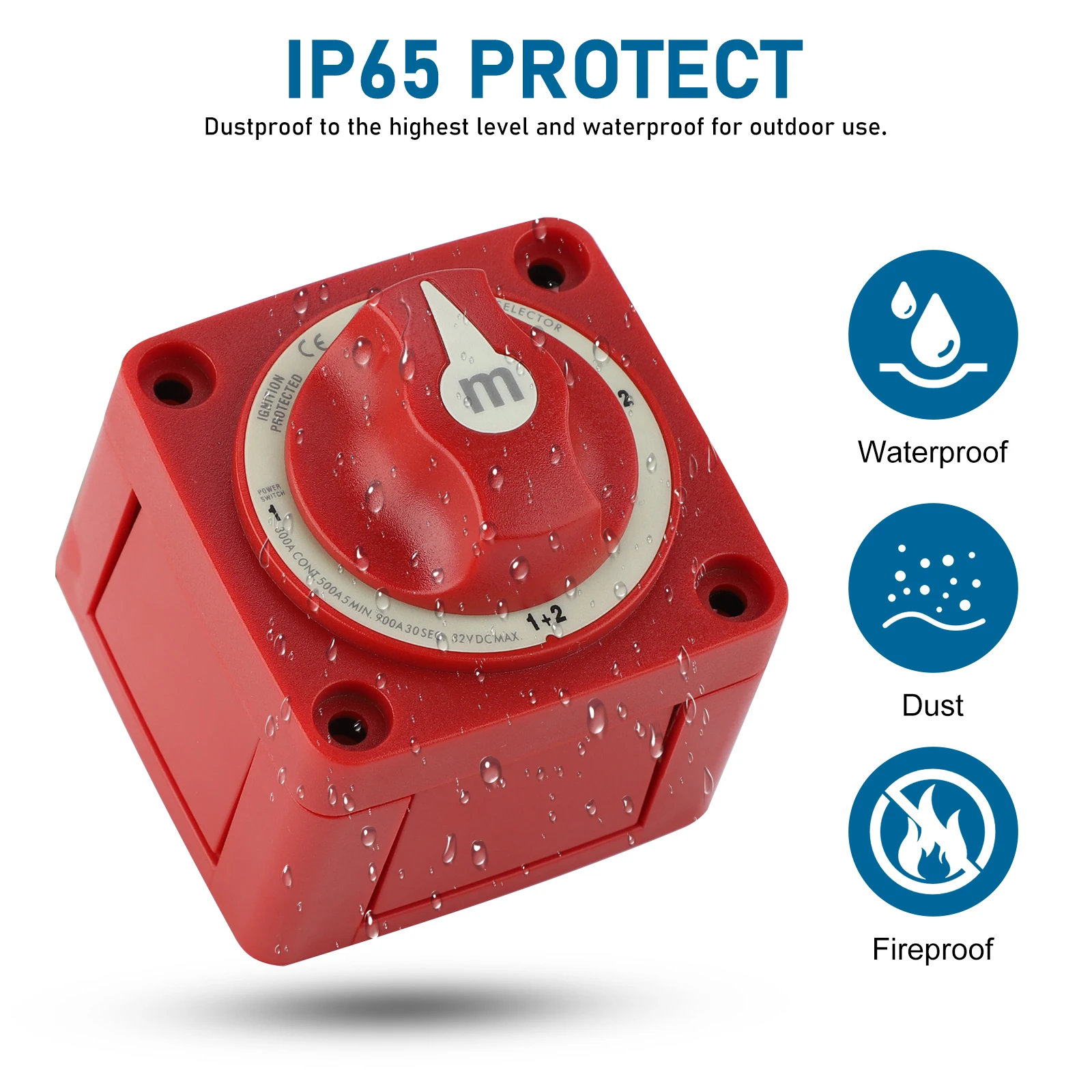 2 3 4 Position Battery Mass Switch Cutter Single Dual For RV Boat Power Control Panel 12-48V 100-300A Isolator Disconnect Rotary