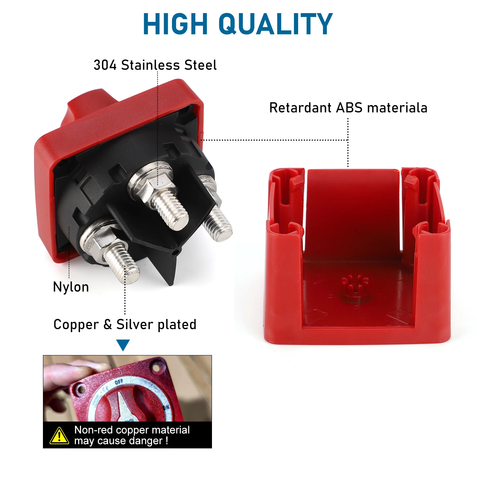 2 3 4 Position Battery Mass Switch Cutter Single Dual For RV Boat Power Control Panel 12-48V 100-300A Isolator Disconnect Rotary