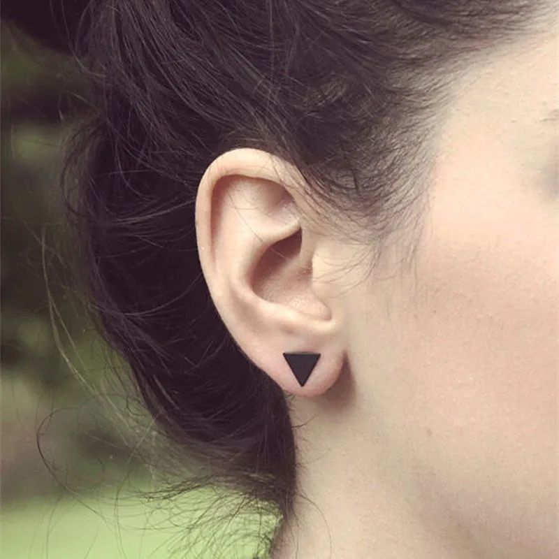 Black Hanging Long Earrings for Women Triangle Square Statement Drop Earrings 2025 Boucle Oreille Femme Fashion Jewelry