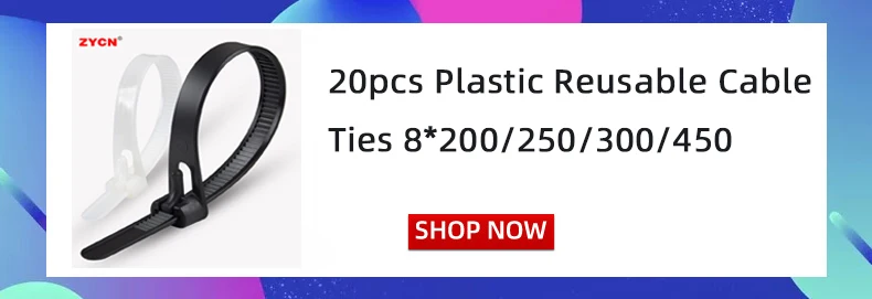 500pcs Self-Locking Nylon Cable Ties Set 3.5*250 4.5*300 Plastic Zip Loop Wire 4-6-8-10-12inch Wrap Fixed Binding High Tensile