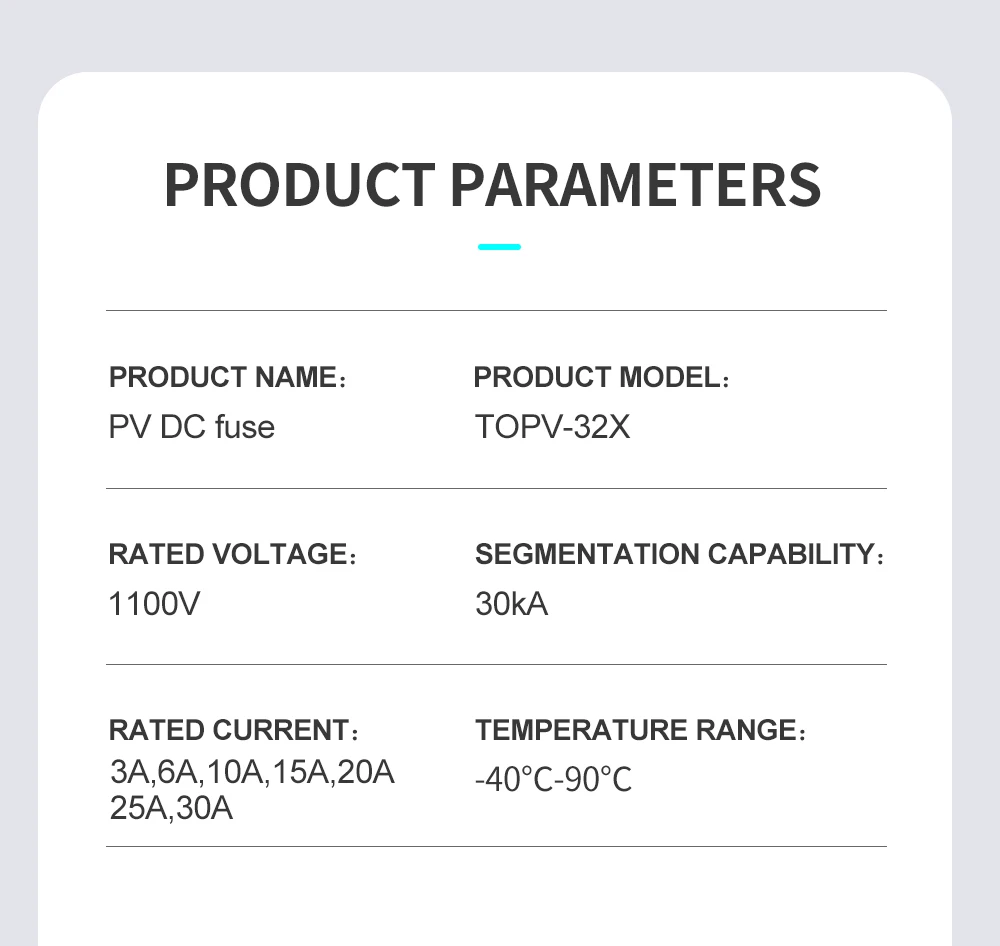 TOMZN 1P Solar PV 1100V Fuse Holder Suitable For 10*38mm PV Fuse Link Solar System Protection Base Photovoltaic Protector GPV