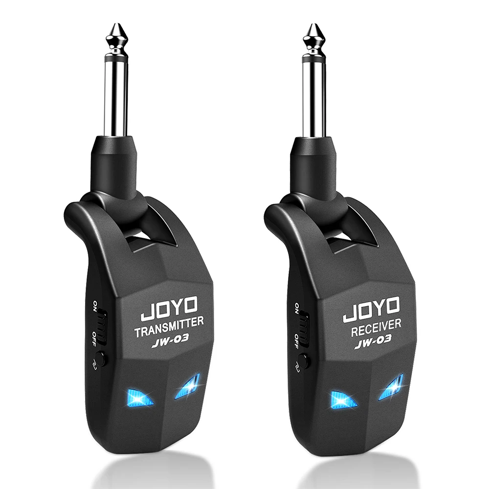 JOYO JW-03 Wireless Guitar System 2.4GHz Rechargeable Transmitter & Receiver 4 Channel Low Latency for Electric Guitar Bass Amp