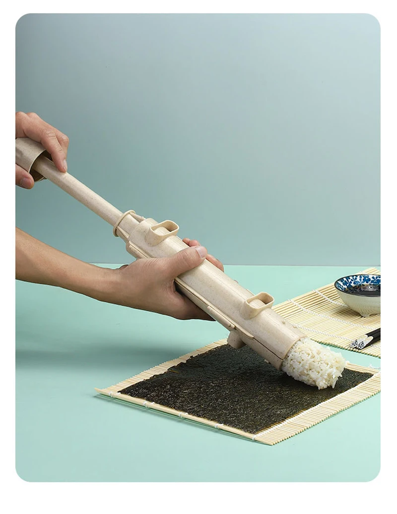 Push-type Sushi Mold Instant Diy Seaweed Rice Ball Maker Seaweed Rice Ball Tool Set Household Full Set Accessories Kitchen Molds