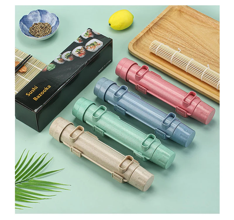 Push-type Sushi Mold Instant Diy Seaweed Rice Ball Maker Seaweed Rice Ball Tool Set Household Full Set Accessories Kitchen Molds
