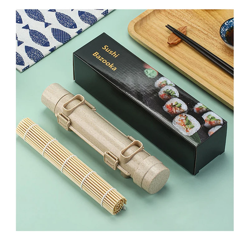 Push-type Sushi Mold Instant Diy Seaweed Rice Ball Maker Seaweed Rice Ball Tool Set Household Full Set Accessories Kitchen Molds