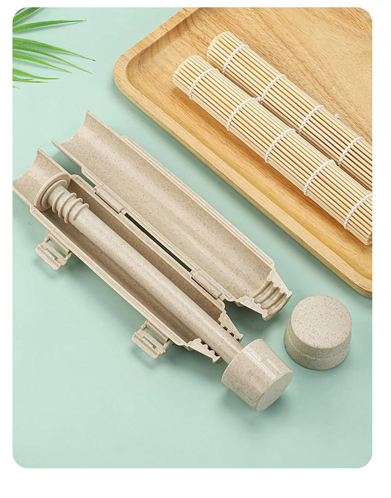 Push-type Sushi Mold Instant Diy Seaweed Rice Ball Maker Seaweed Rice Ball Tool Set Household Full Set Accessories Kitchen Molds