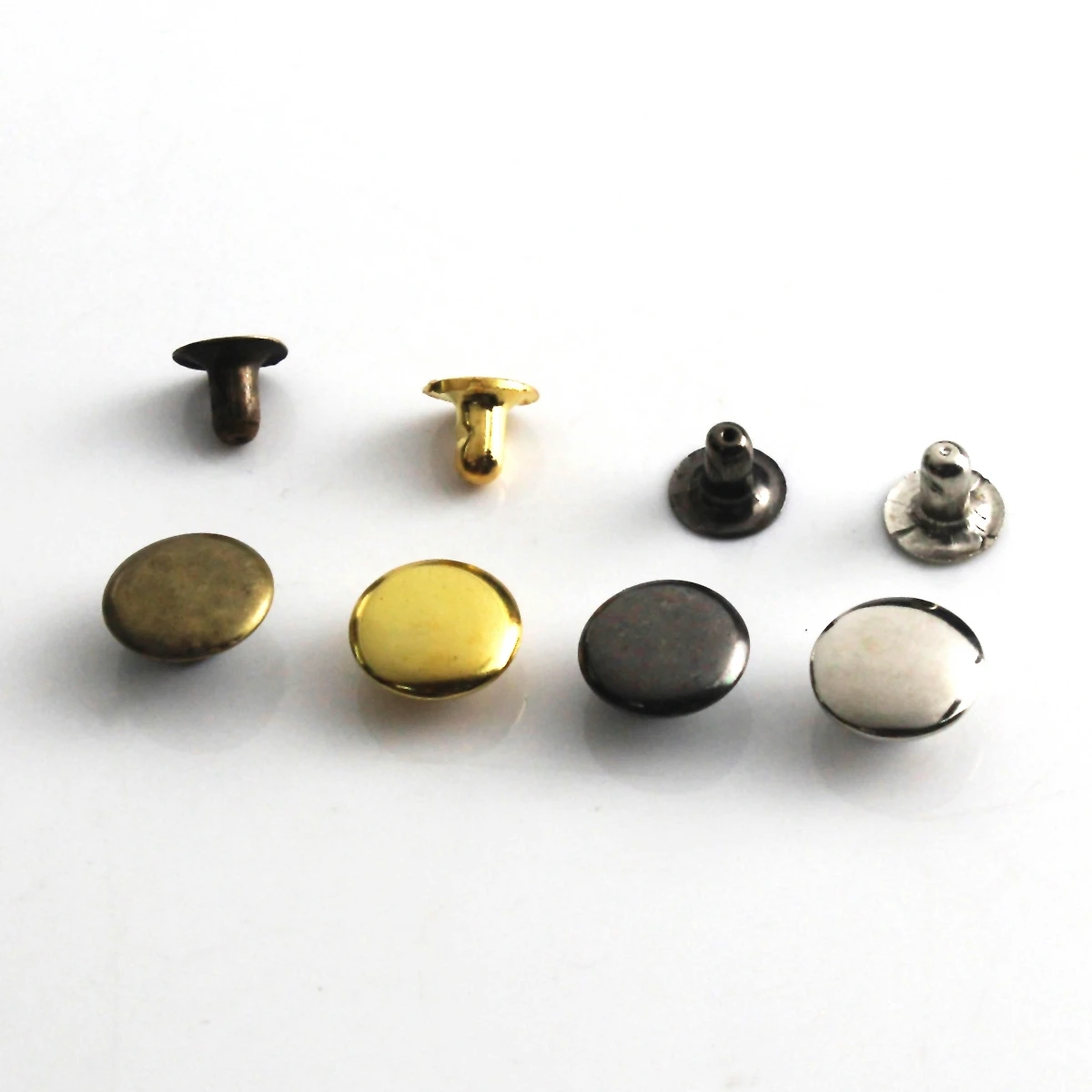 100sets 3mm~10mm Metal Single Cap Rivets Studs Round Rivet for Leather Craft Bag Belt Garments Hat Shoes Pet Collar Decor