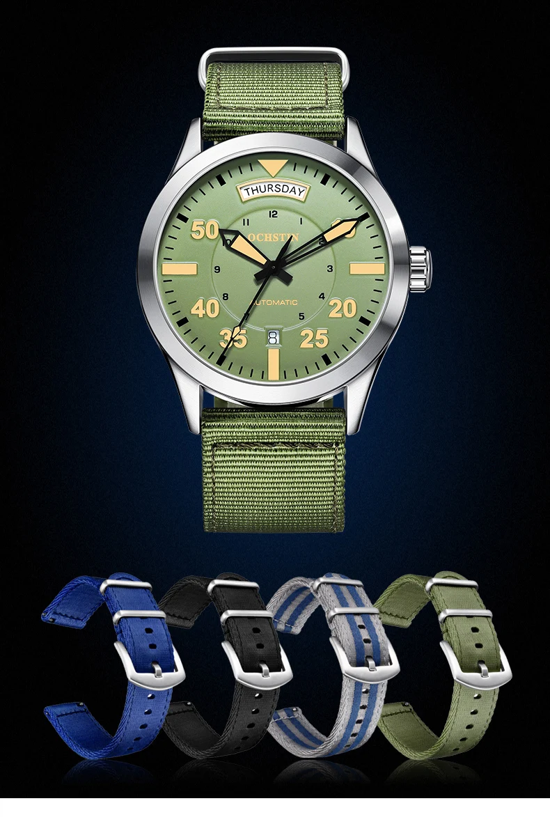 Pilot Men's Watches OCHSTIN Automatic Mechanical Men Watch Military Outdoor Waterproof Wristwatch Date Week Dial Gift For Male