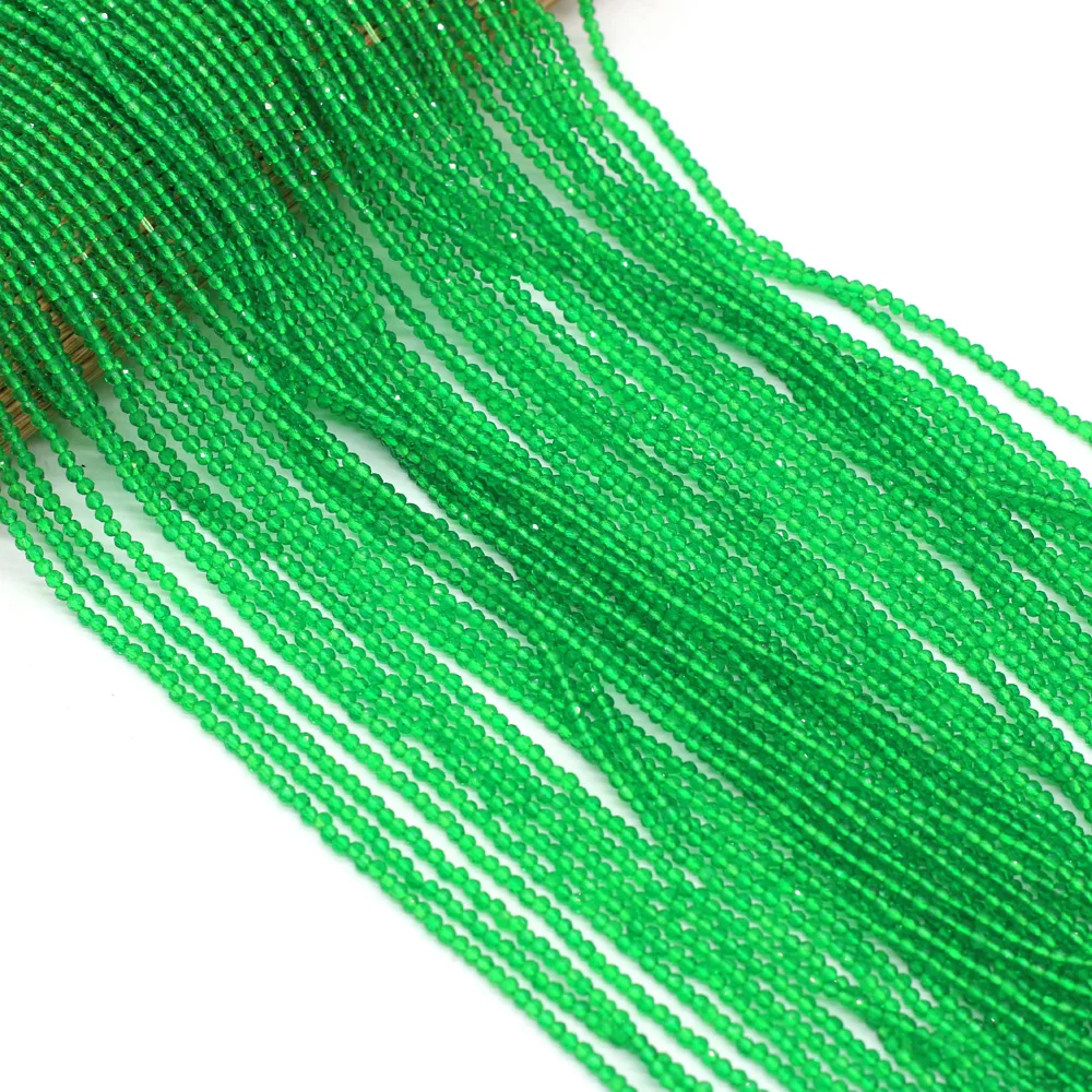 Round Beads Section 2mm Natural Semi-Precious Stone Spinel Yellow Loose Bead for Women Jewelry Making DIY Bracelet Necklace 38cm