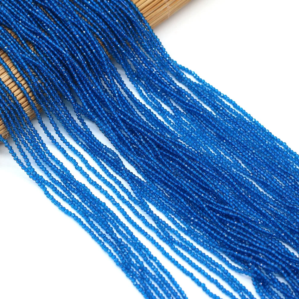 Round Beads Section 2mm Natural Semi-Precious Stone Spinel Yellow Loose Bead for Women Jewelry Making DIY Bracelet Necklace 38cm