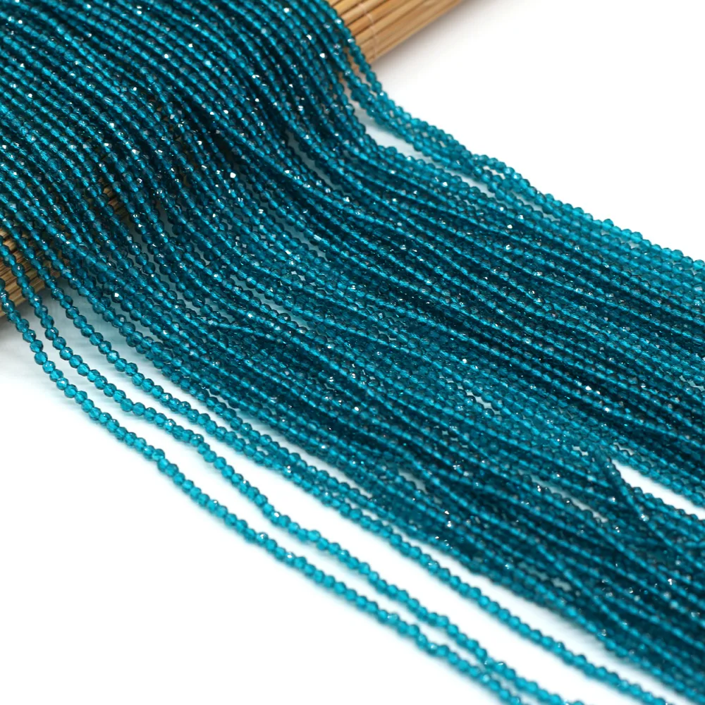 Round Beads Section 2mm Natural Semi-Precious Stone Spinel Yellow Loose Bead for Women Jewelry Making DIY Bracelet Necklace 38cm