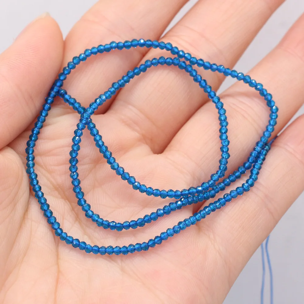 Round Beads Section 2mm Natural Semi-Precious Stone Spinel Yellow Loose Bead for Women Jewelry Making DIY Bracelet Necklace 38cm