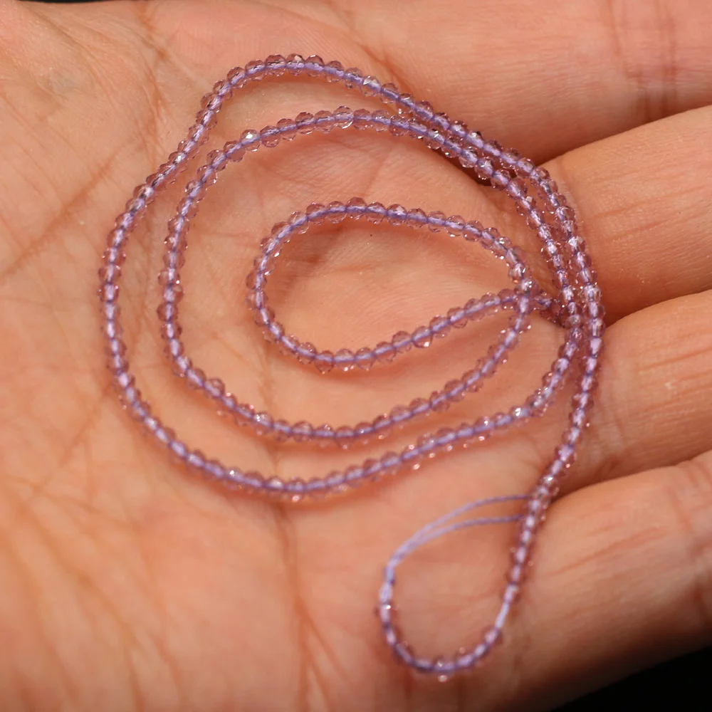 Round Beads Section 2mm Natural Semi-Precious Stone Spinel Yellow Loose Bead for Women Jewelry Making DIY Bracelet Necklace 38cm
