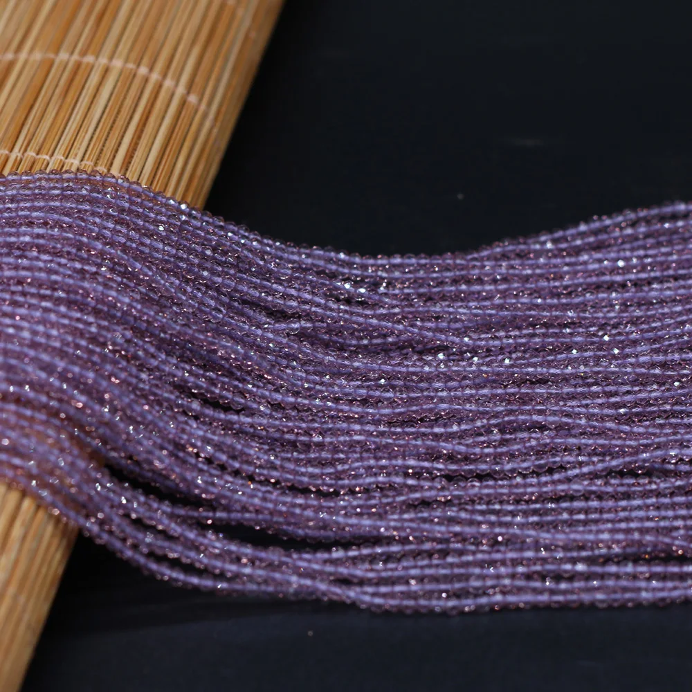 Round Beads Section 2mm Natural Semi-Precious Stone Spinel Yellow Loose Bead for Women Jewelry Making DIY Bracelet Necklace 38cm