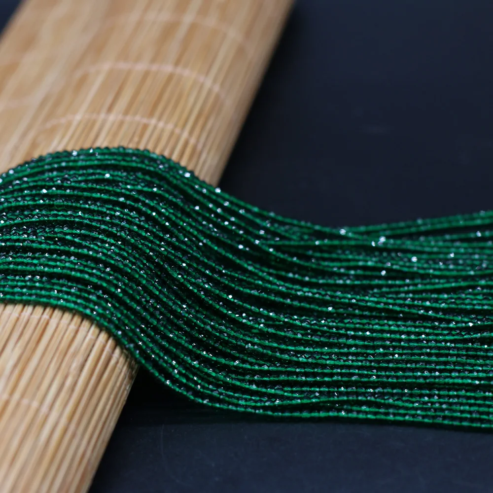 Round Beads Section 2mm Natural Semi-Precious Stone Spinel Yellow Loose Bead for Women Jewelry Making DIY Bracelet Necklace 38cm