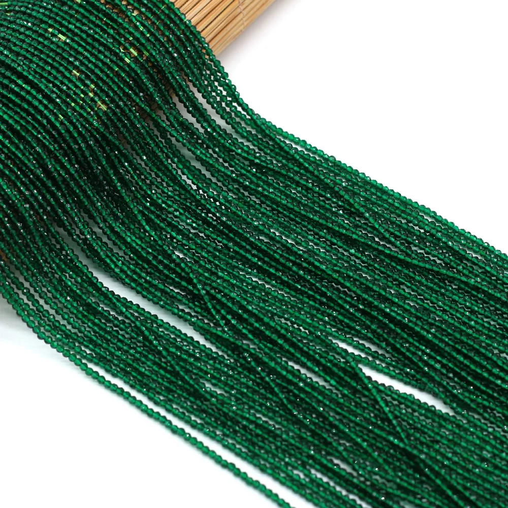 Round Beads Section 2mm Natural Semi-Precious Stone Spinel Yellow Loose Bead for Women Jewelry Making DIY Bracelet Necklace 38cm
