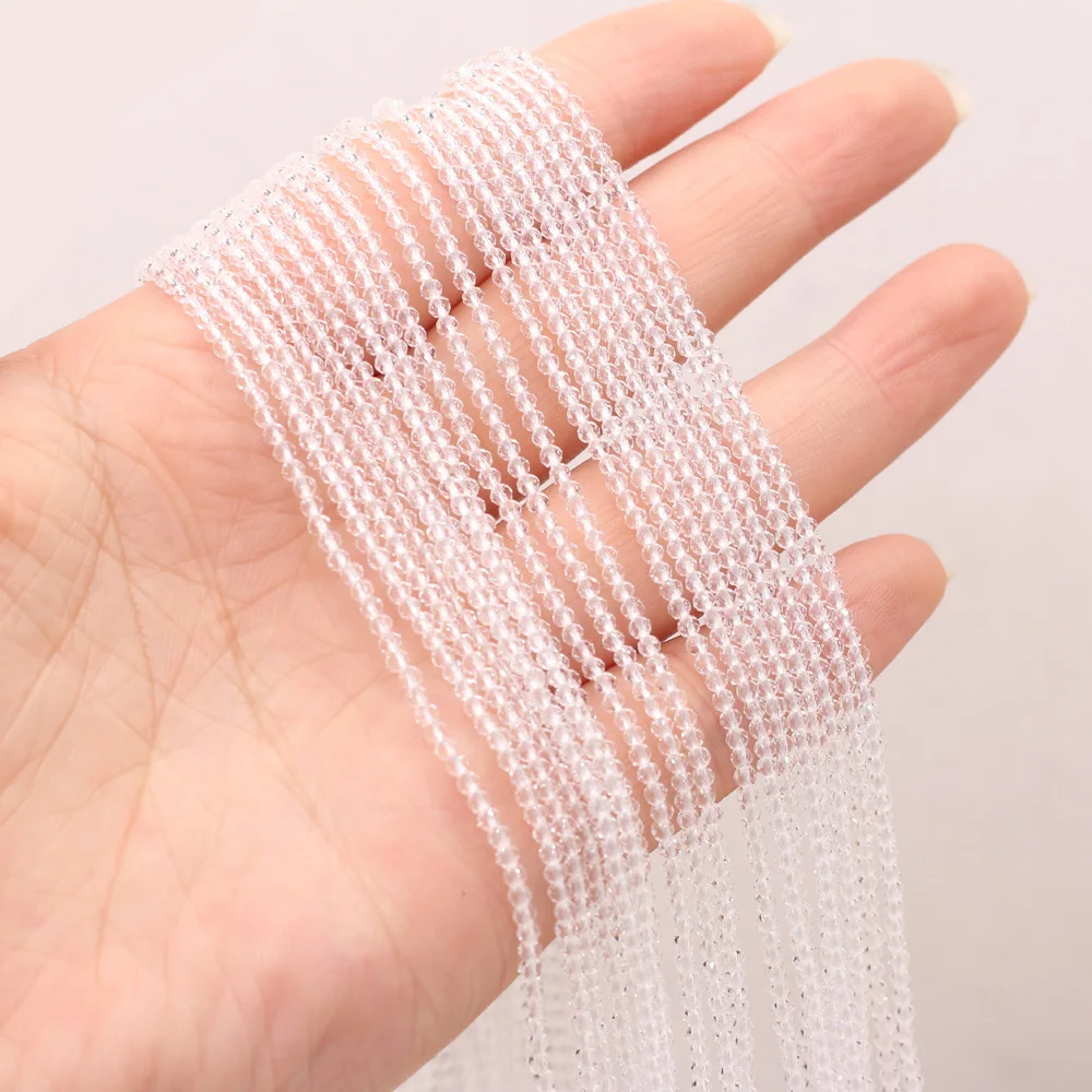 Round Beads Section 2mm Natural Semi-Precious Stone Spinel Yellow Loose Bead for Women Jewelry Making DIY Bracelet Necklace 38cm