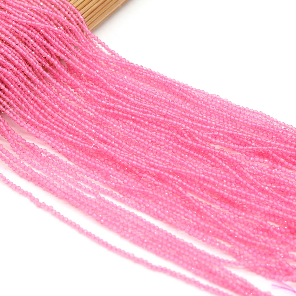 Round Beads Section 2mm Natural Semi-Precious Stone Spinel Yellow Loose Bead for Women Jewelry Making DIY Bracelet Necklace 38cm