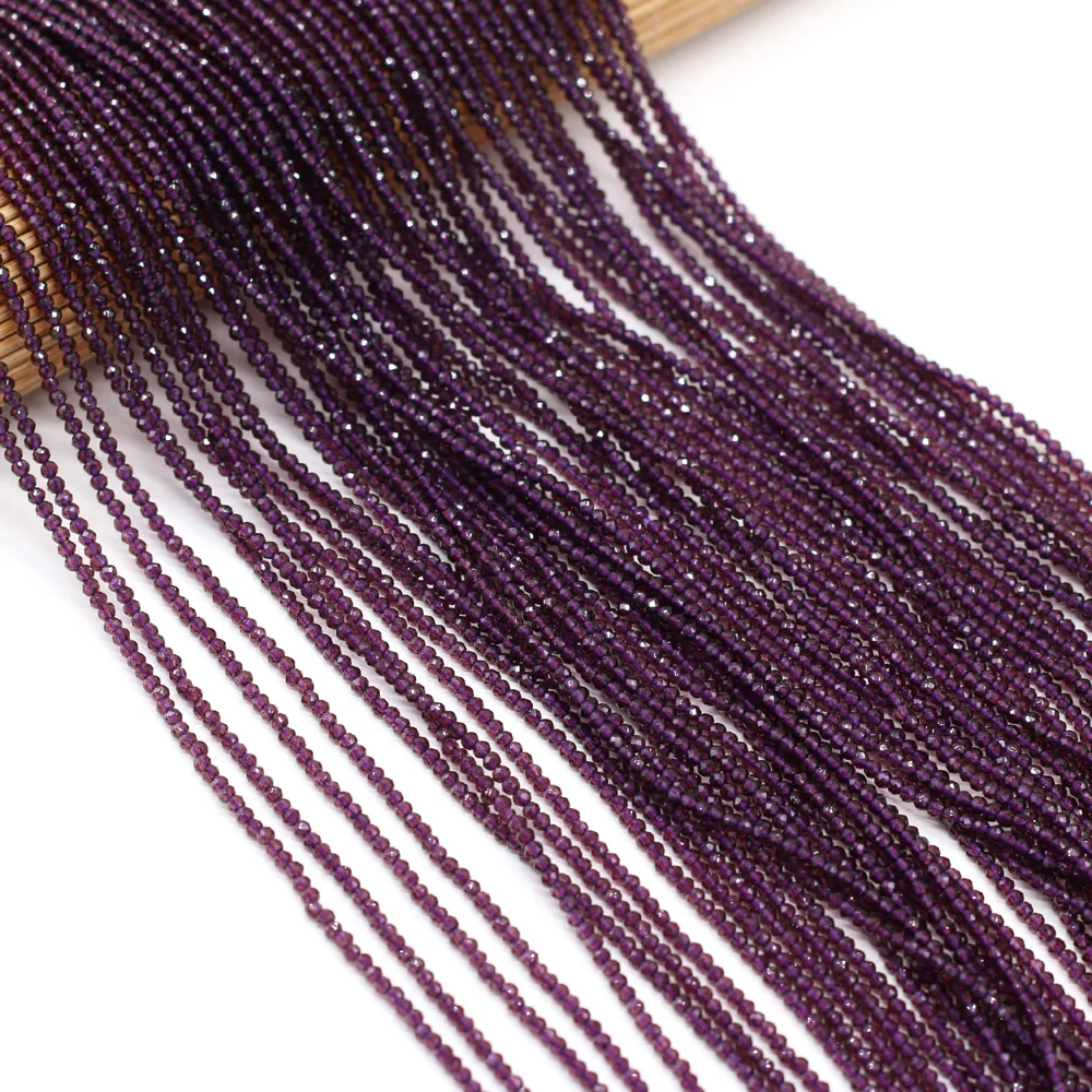 Round Beads Section 2mm Natural Semi-Precious Stone Spinel Yellow Loose Bead for Women Jewelry Making DIY Bracelet Necklace 38cm