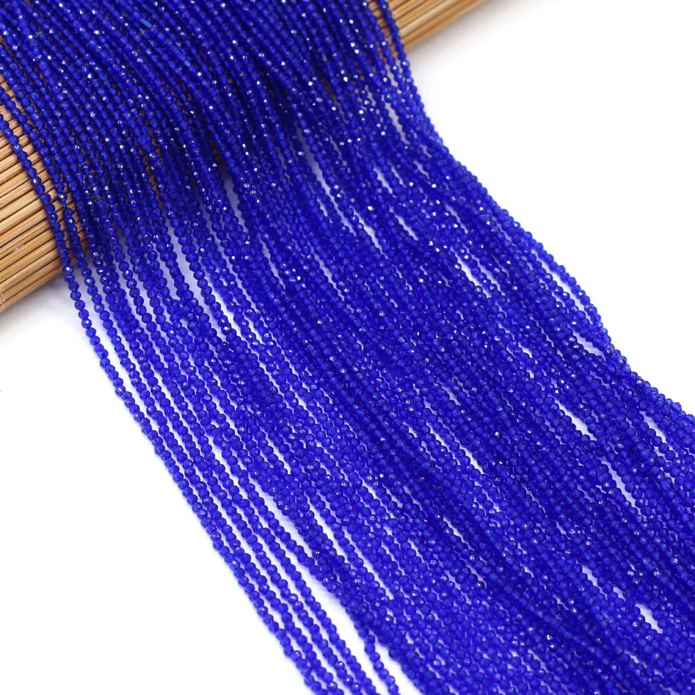 Round Beads Section 2mm Natural Semi-Precious Stone Spinel Yellow Loose Bead for Women Jewelry Making DIY Bracelet Necklace 38cm