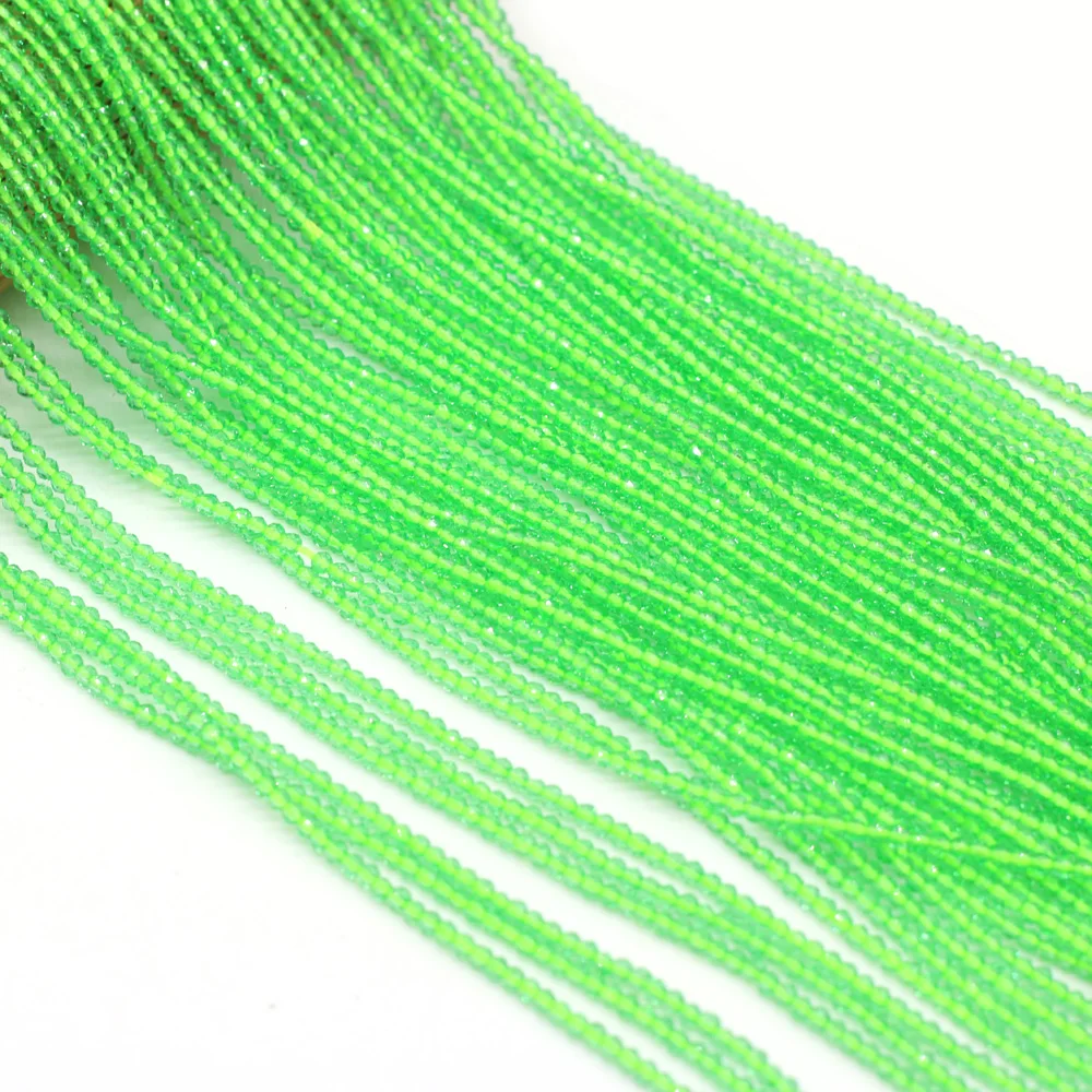 Round Beads Section 2mm Natural Semi-Precious Stone Spinel Yellow Loose Bead for Women Jewelry Making DIY Bracelet Necklace 38cm