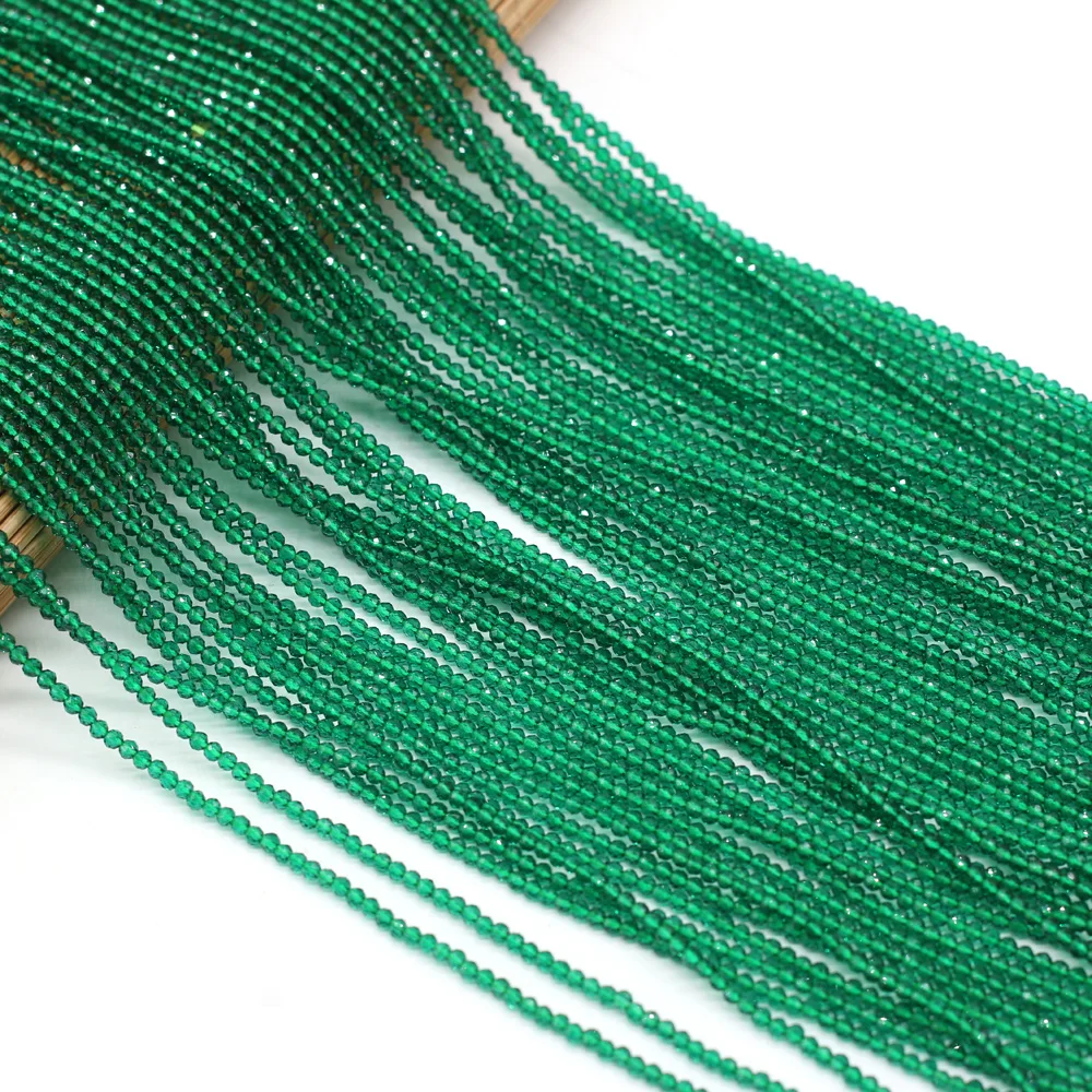 Round Beads Section 2mm Natural Semi-Precious Stone Spinel Yellow Loose Bead for Women Jewelry Making DIY Bracelet Necklace 38cm