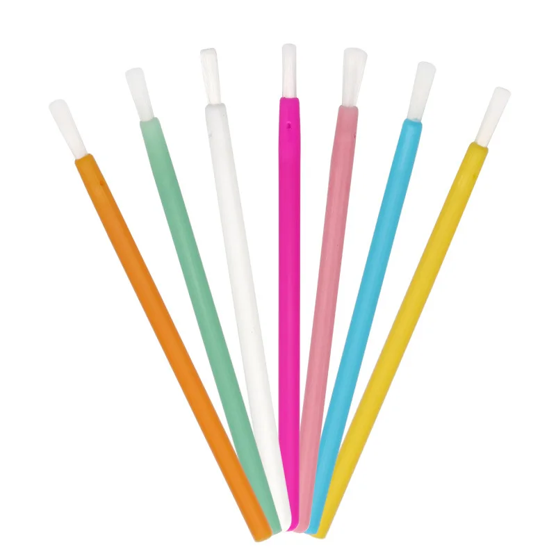 50 Pcs Disposable Nylon Lip Brush Lipstick Lip Glossy Wands Clean Applicator Lip Eyeshadow Gloss Brushes Cosmetic Makeup Tools