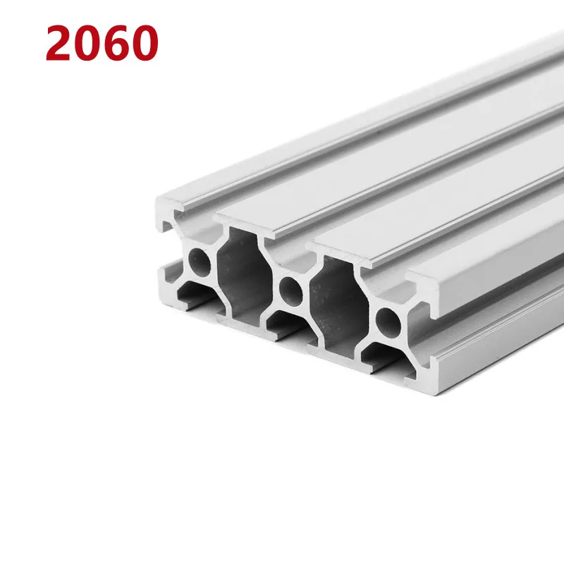 1/2pcs/lot 2020 2040 2060 2080 20100 Aluminum Profile Extrusion 100mm-500mm Length Linear Rail For DIY 3D Printer Workbench CNC
