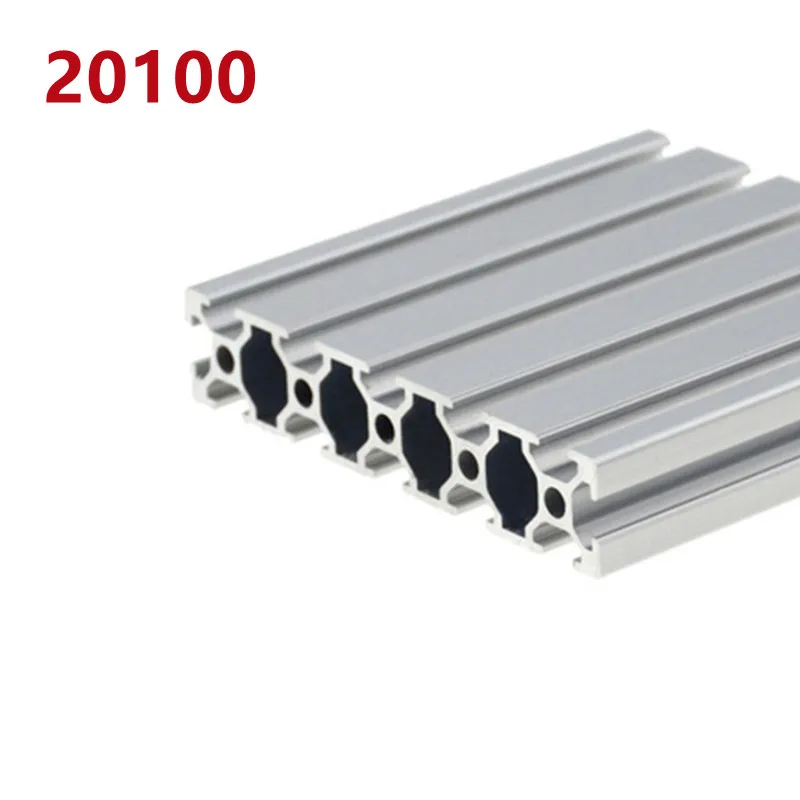 1/2pcs/lot 2020 2040 2060 2080 20100 Aluminum Profile Extrusion 100mm-500mm Length Linear Rail For DIY 3D Printer Workbench CNC