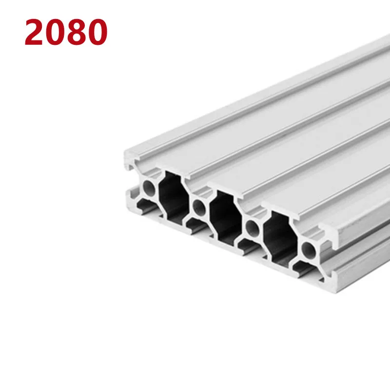 1/2pcs/lot 2020 2040 2060 2080 20100 Aluminum Profile Extrusion 100mm-500mm Length Linear Rail For DIY 3D Printer Workbench CNC