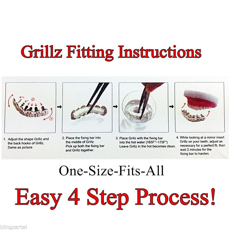 TOPGRILLZ New Fit Silver Plated CZ Micro Pave Top & Bottom GRILL SET Rhodium Teeth Grills Vampire Tooth Grillz