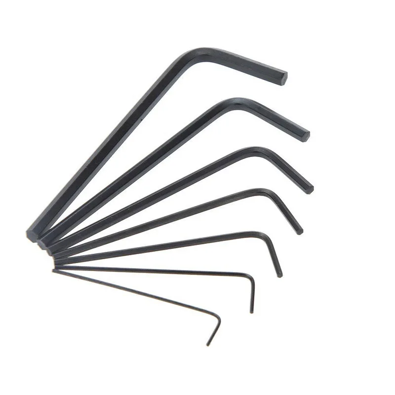 7Pcs 0.7/0.9/1.3/1.5/2/2.5/3mm Hexagon Allen Key Wrench Tools Set Bicycle Repair Tools Hand Repair Tools 0.7MM-3MM