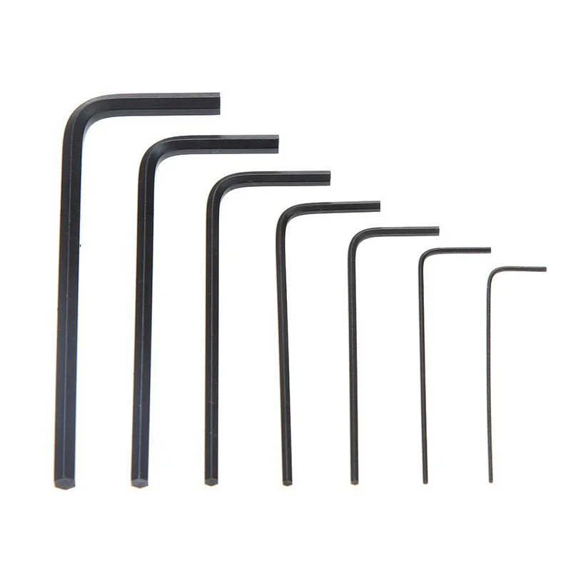 7Pcs 0.7/0.9/1.3/1.5/2/2.5/3mm Hexagon Allen Key Wrench Tools Set Bicycle Repair Tools Hand Repair Tools 0.7MM-3MM