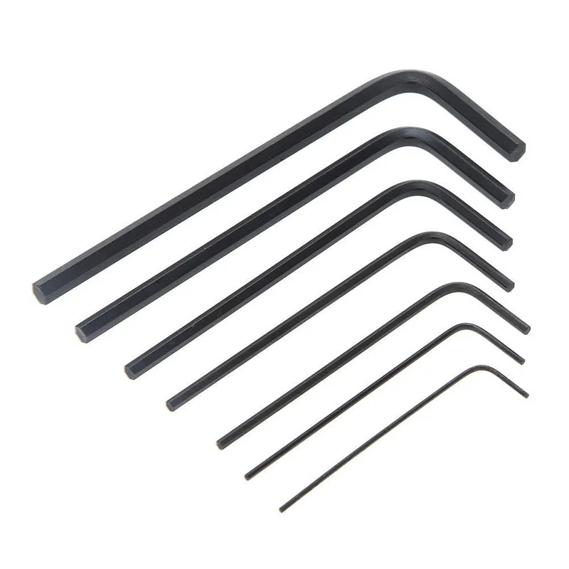 7Pcs 0.7/0.9/1.3/1.5/2/2.5/3mm Hexagon Allen Key Wrench Tools Set Bicycle Repair Tools Hand Repair Tools 0.7MM-3MM