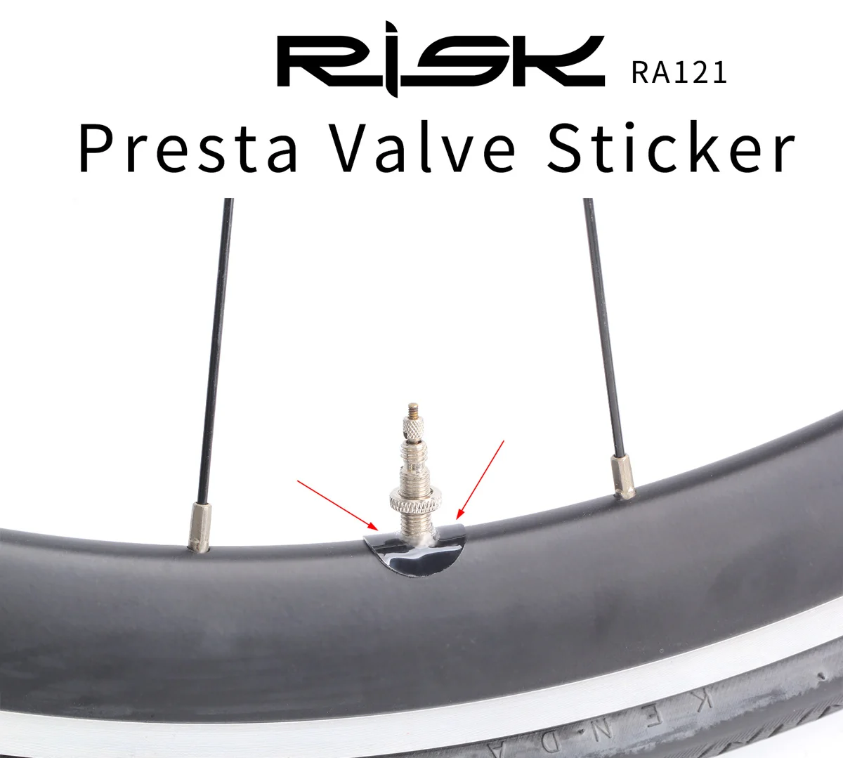 20pcs/lot RISK Mountain Road Bike Bicycle Air Nozzle Valve Core Gasket Sticker Tube Tire Fixed Paster For Presta Valve RA121
