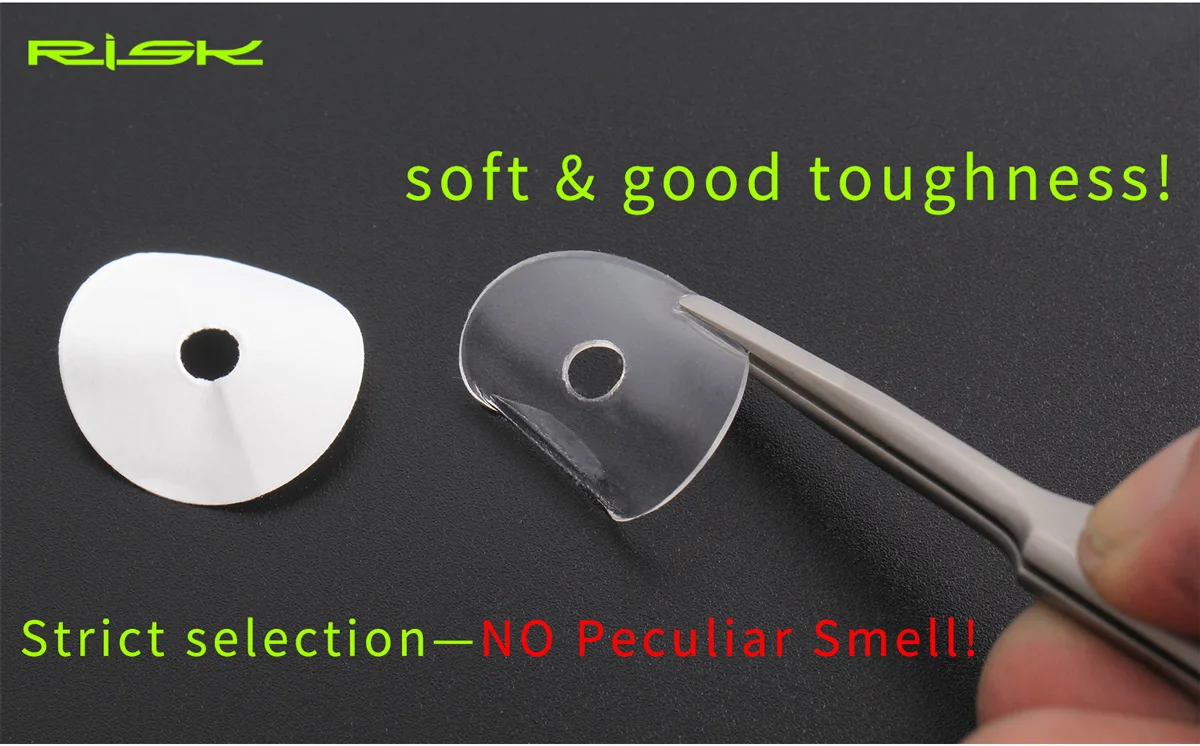 20pcs/lot RISK Mountain Road Bike Bicycle Air Nozzle Valve Core Gasket Sticker Tube Tire Fixed Paster For Presta Valve RA121