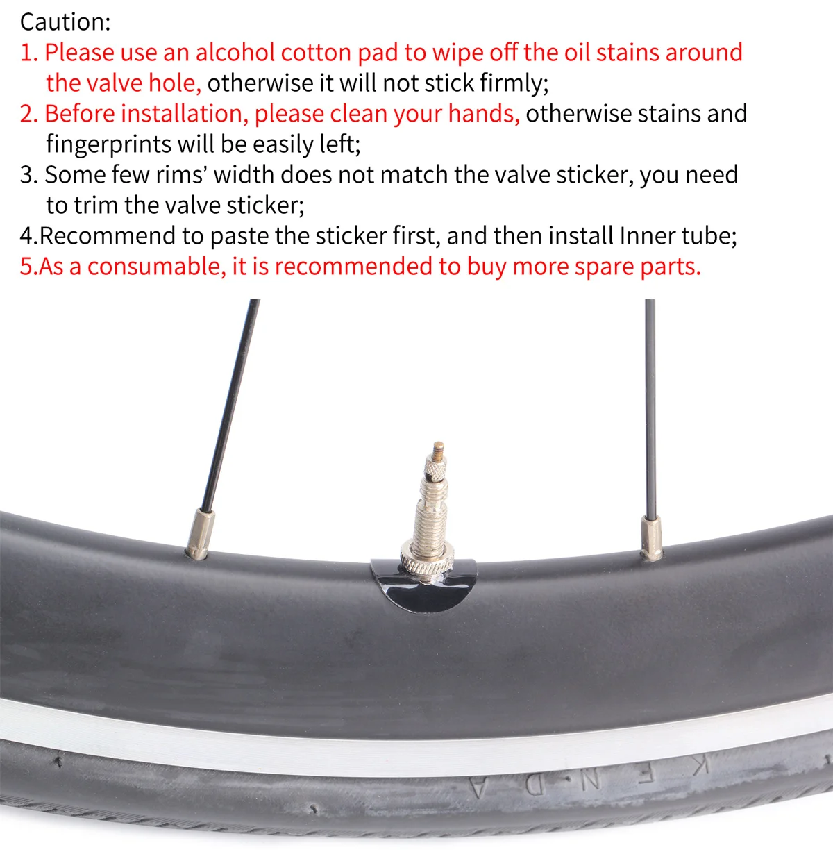 20pcs/lot RISK Mountain Road Bike Bicycle Air Nozzle Valve Core Gasket Sticker Tube Tire Fixed Paster For Presta Valve RA121