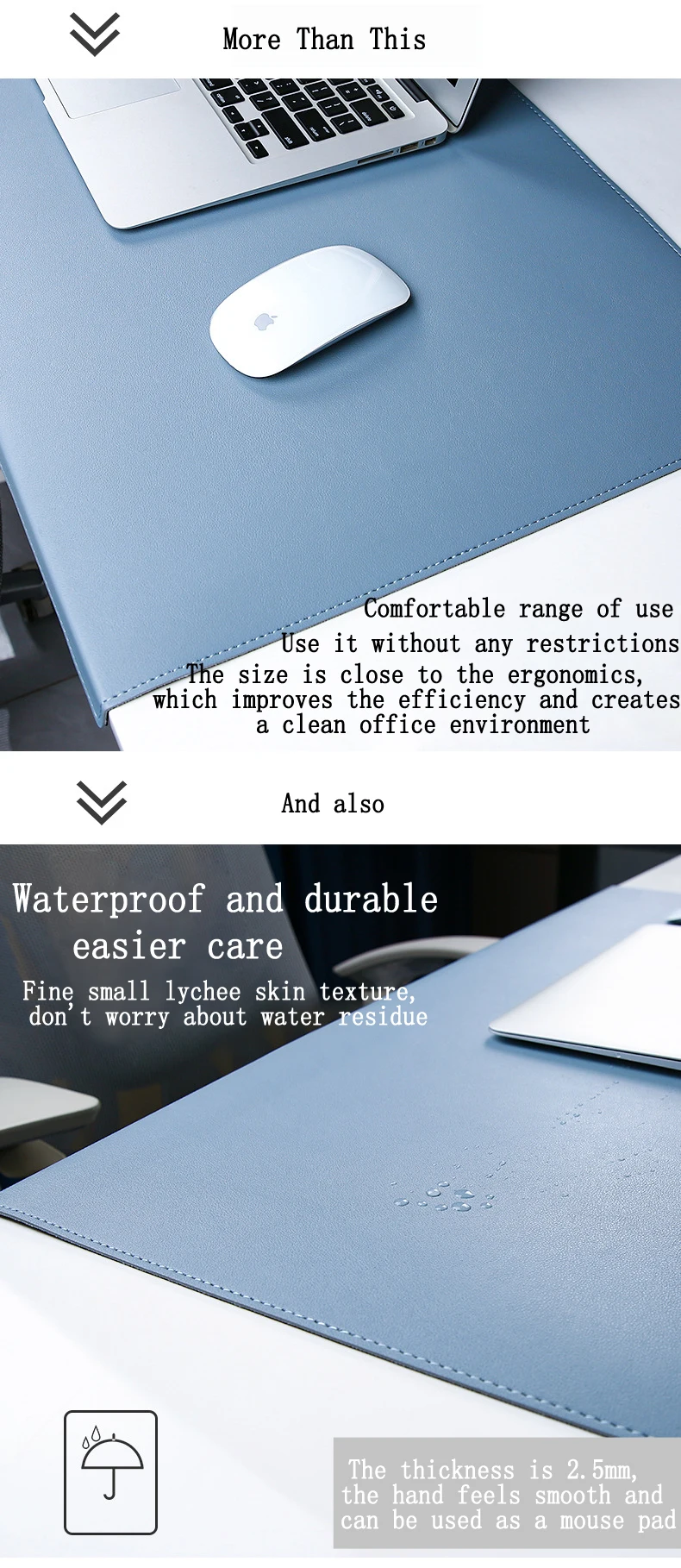 Folding Elbow Guard Wrist Guard PU Office Desk Mat Big Mouse Pad Laptop Computer Desk Pad Gaming Mousepad Table Mat Cushion