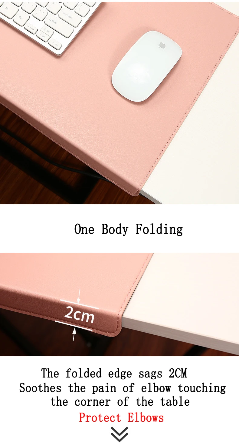Folding Elbow Guard Wrist Guard PU Office Desk Mat Big Mouse Pad Laptop Computer Desk Pad Gaming Mousepad Table Mat Cushion