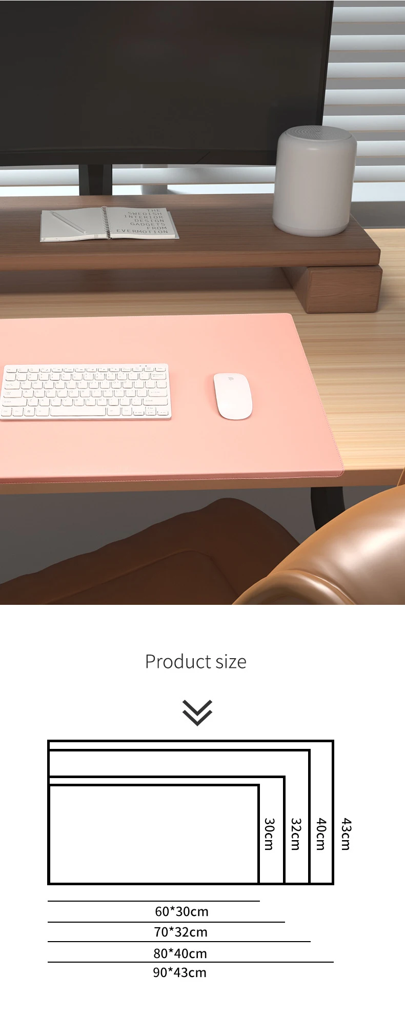 Folding Elbow Guard Wrist Guard PU Office Desk Mat Big Mouse Pad Laptop Computer Desk Pad Gaming Mousepad Table Mat Cushion