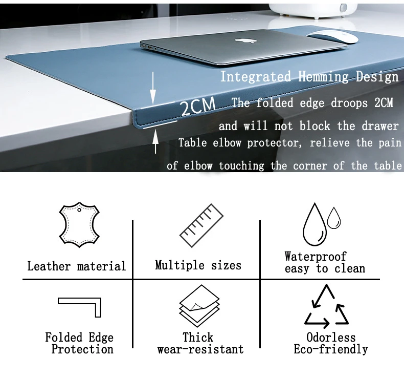 Folding Elbow Guard Wrist Guard PU Office Desk Mat Big Mouse Pad Laptop Computer Desk Pad Gaming Mousepad Table Mat Cushion