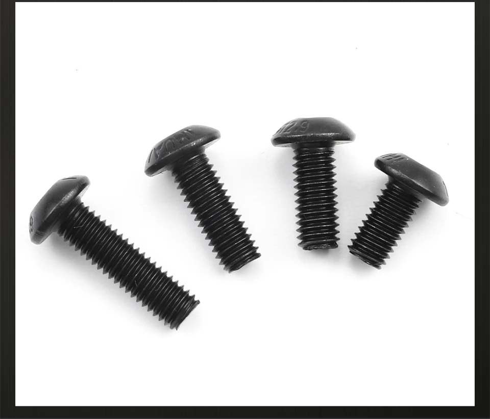 JUIDINTO 1-50pcs Allen Round Screw Bolt 12.9 Grade M2 M2.5 M3 M4 M5 M6 M8 M10 Hex Hexagon Socket Button Head Screw for MTB