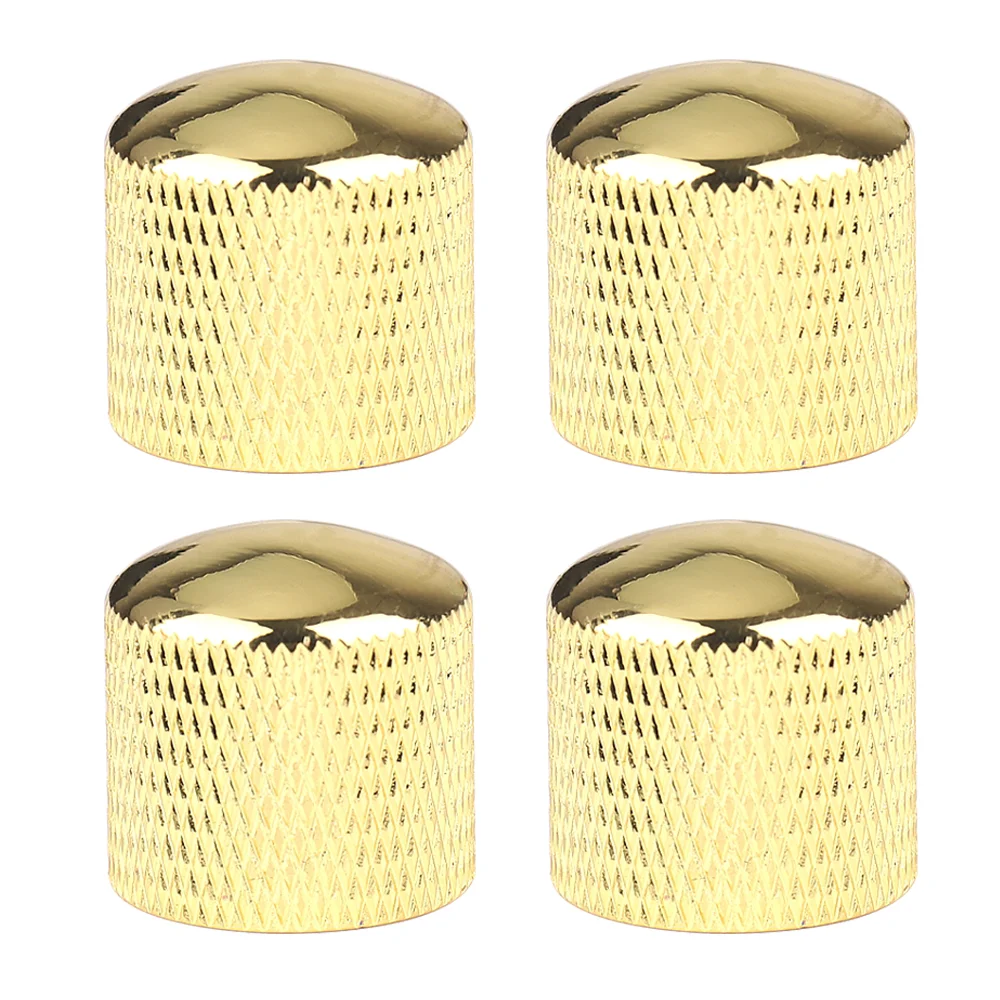 3pcs/4pcs Guitar Knobs Metal/Plastic 6mm Dome/Flat Top Tone Guitar Volume Tone Knobs Pot Control Knobs For Electric Guitar Bass