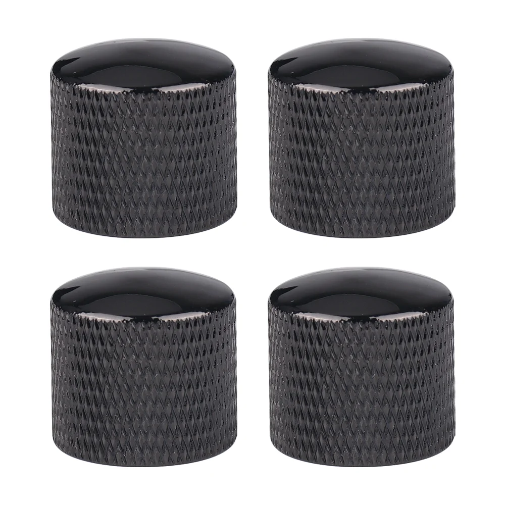 3pcs/4pcs Guitar Knobs Metal/Plastic 6mm Dome/Flat Top Tone Guitar Volume Tone Knobs Pot Control Knobs For Electric Guitar Bass