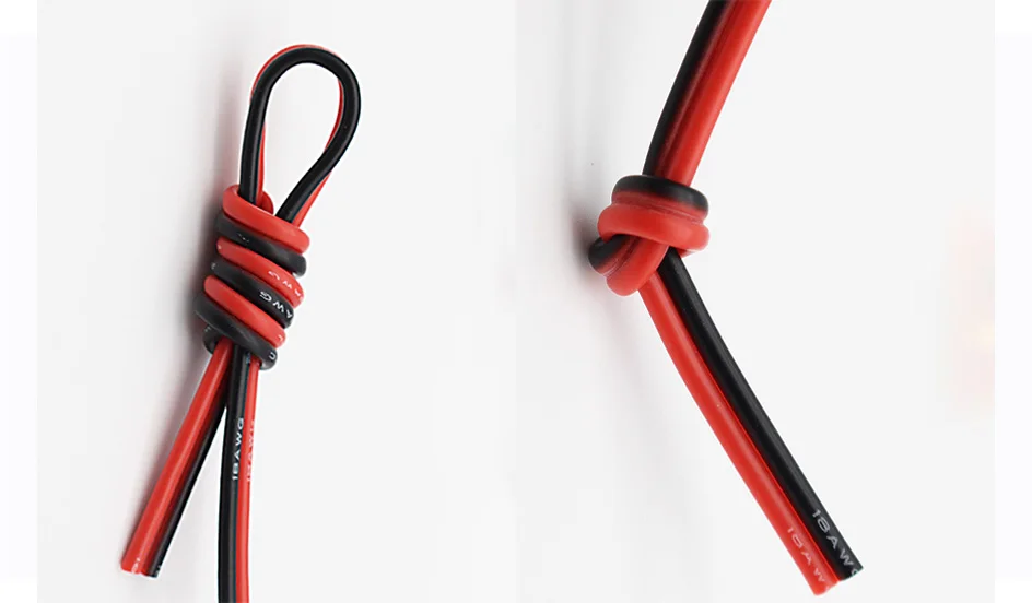 Super Soft 2 Pin Silicone Cable 20 18 16 14 12 10 8 AWG High Temperature Resistant Tin-plated Copper Wire High Current Wire