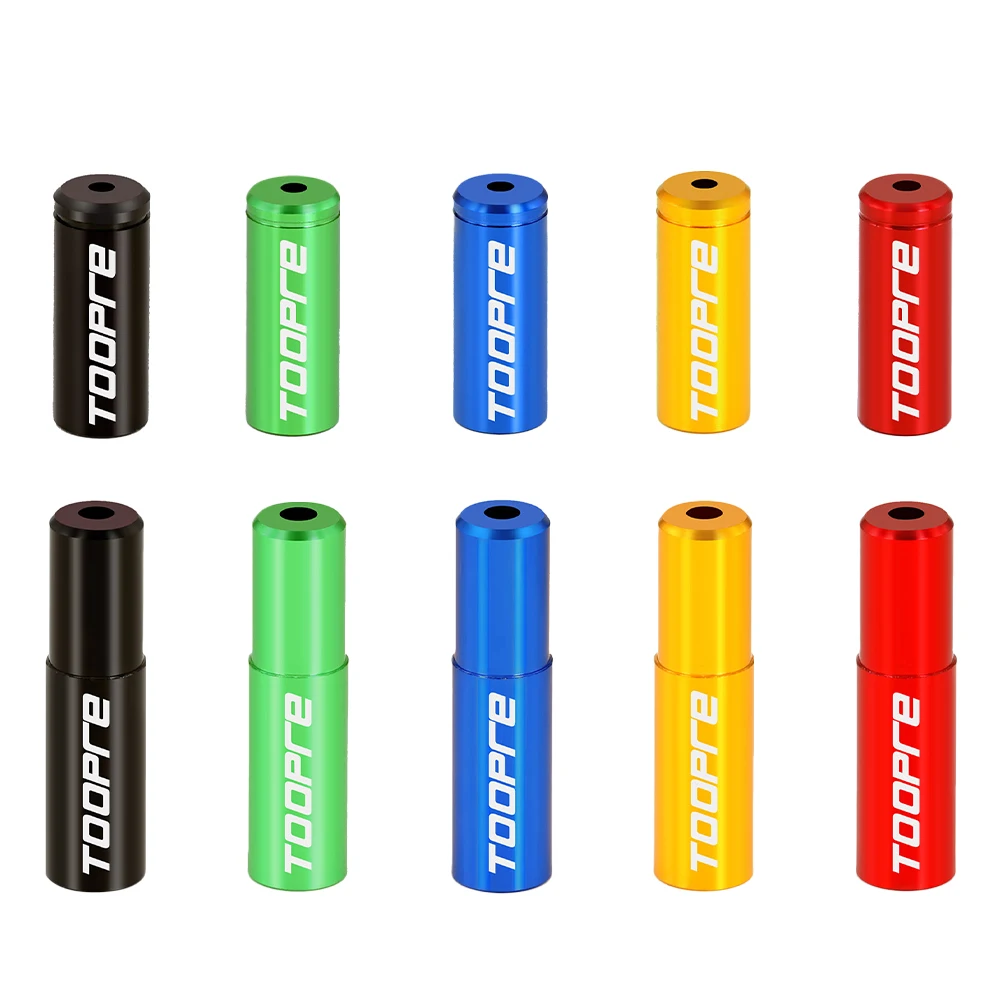 TOOPRE 10pcs/lot Bicycle Cable Cap Aluminum Alloy 4mm 5mm MTB Mountain Road Bike Shift Brake Cable Ends Line Cap Wire Tube Plugs