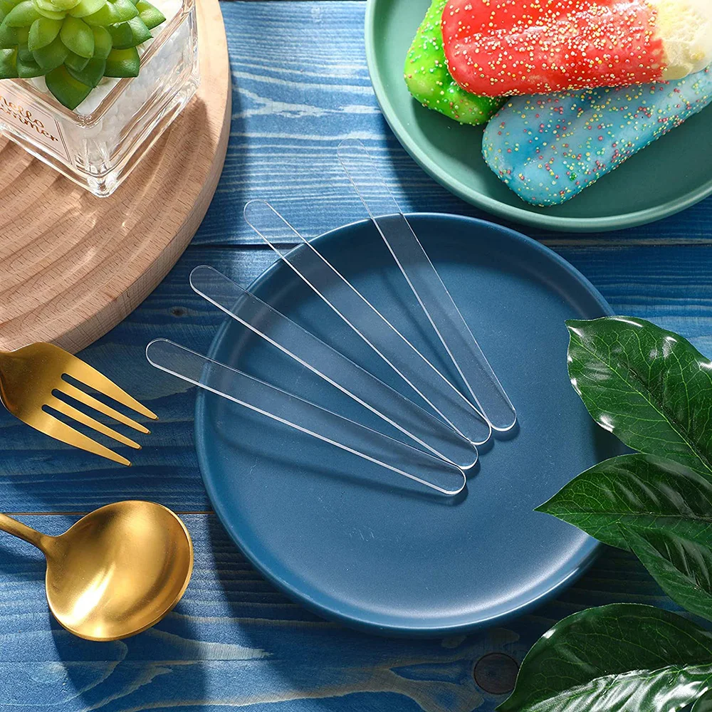 UPORS Reusable Ice Cream Sticks Acrylic Popsicle Sticks Creamsicle Cakesicle Cake Candy Pop Sticks Ice Lollies DIY Crafts