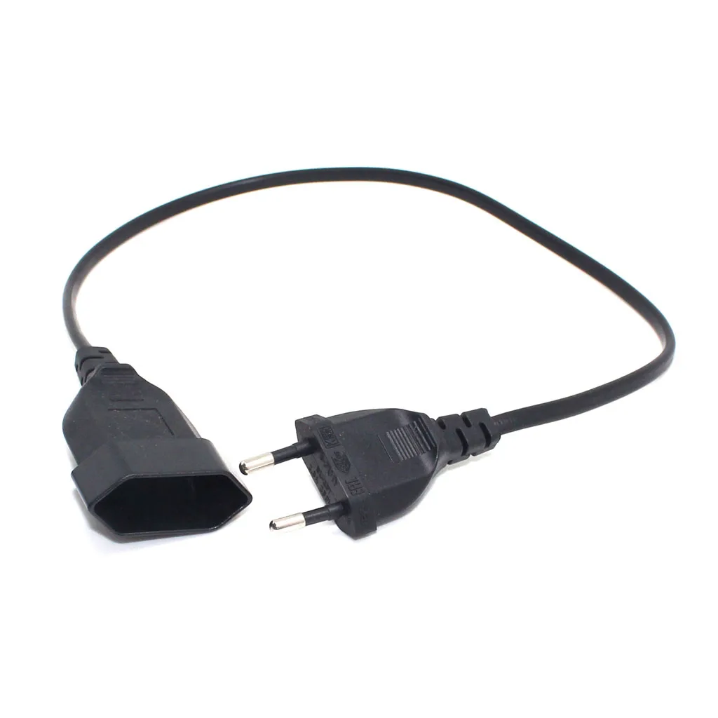 European 2Prong Male to Female Power Extension Cord, VDE Certificated Copper Cable 0.5m/1m/2m/3m/4m/5m