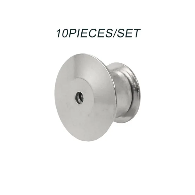 10 Pieces/Pack Safety Brooches Lock Locking Clasp Metal Pins Back Button Buckle Bulk Pin Keepers Brooch Base Jewelry Accessories